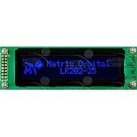 Matrix Orbital LK202-25-USB-FB-E LCD Character Display Modules 20x2 ສີຟ້າ ຂໍ້ຄວາມສີດຳ ພື້ນຫຼັງ B/G ອຸນຫະພູມຂອງພາຍນອກ 25 ປຸ່ມ