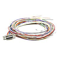 Đầu nối Micro-D D-Sub Đầu nối cắm 21 chân chịu nhiệt độ cao 175°C Cinch DCHM21P6N5-36.0MN-HT1