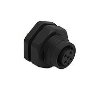 Wurth Elektronik 643220100605 Receptacles WRCIRC M12  Screw  Coding A  Panel PCB  Plastic Straight with Panel Nut PG9  Female connector, polarity 5