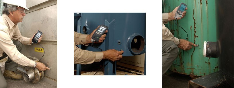 Thiết bị đo chiều dày siêu âm kiểm tra vật liệu