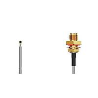Bộ cáp RF I-Pex MHF 4L2SMA, Đầu cái F, Đầu đực BHJck, có vòng O, 200mm cáp 1.37mm, màu đen, 6GHz, Đai ốc rửa GCT (Global Connector Technology) CAB460RF-0200-A-1