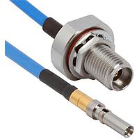 Amphenol SV Microwave MV67.3SMPS-085-FB292-180 RF Cable Assemblies VITA 67.3 SMPS to 2.92mm BKHD F 18"Cable