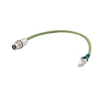 HARTING 09484568004005 Cat 5 M12 D-cod PFT f - RJ45 PUR 0.5M