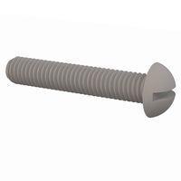 Essentra Components 011032R106 Round Slotted Round Slotted Screw, #10-32 Thread, 1 1/16 Lg