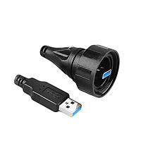 USB 3.0 IP68 Loại A USB 3.0 sang Loại A Chuẩn USB 3.0, 1m Bulgin PX0840/A3/3M00