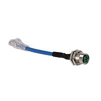 Cáp Ethernet / Cáp Mạng Cáp Lắp Ráp M12 X-Code Đầu Nữ sang Đầu Cắm RJ45 Cat6 dài 8 inch Stewart Connector BM-MFAR080N