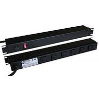 Thanh nguồn GÓC 90 ĐỘ 6 Ổ CẮM CÓ ĐÈN DÂY 6' Hammond Manufacturing 1583T6C1BKRA