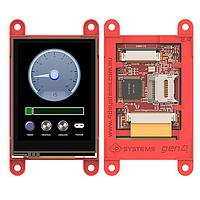 4D Systems gen4-uLCD-24PT 抵抗式 2.4インチ、240x320ピクセル、スリム インテリジェントディスプレイモジュール（組み込みPICASOプロセッサーおよび抵抗式タッチパネル付き）