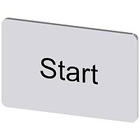 SIEMENS 3SU19000AD810DT0 Labeling Plate, Start INSCR. LABEL, SILVER 17.5 X 27MM, START