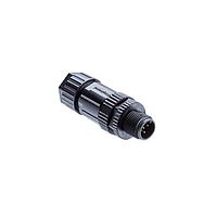 Amphenol LTW MSAP-03BMMA-SL8001 Sensor Cables / Actuator Cables M12 Circular Metric Connector, A Code, Plastic, 4A, 03 pins, Male Connector, Male Contact, Straight, Screw Thread, Solder, Field Installable, F4.5 - F6.5mm, IP68 Mated