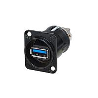 USB Type B USB 3.0 tương thích đảo chiều mạ chrome đen NEUTRIK NAUSB3-B