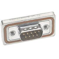 HARTING 09676157675 D-Sub Connectors - Standard Density D-Sub IP67 15pin male, straight solder pins, rear metal mounting, w/ 4-40UNC thread, board locks, PLS4