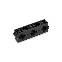 HellermannTyton 151-03792 Clamps Triple Bundle High Voltage Clamp, Anti-Rotation, 19 mm Bundle Dia, PA66GF15%/TPE, Black, 350/ctn
