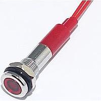 Mallory Sonalert FL1M-6FW-1-R24V Indicators LED RED 6MM NUT 24VAC/DC