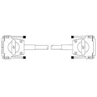 Molex / FCT SDB37P37S-060 ジャンパーケーブル 37P 60インチ オス/メス シールド D-SUB アセンブリ