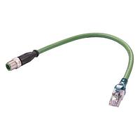 HARTING 09486896018050 Cat 5 RJ45 M12 D AWG22 CBL ASSY 5.0M
