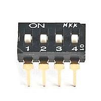 NKK Switches JS0104AP4-S DIPスイッチ 4ポジション スライドDIP PC 25mA スティックチューブ