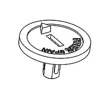 Núm vặn Thumbwheel PT10-PTC10 Hình 16 Không màu không cháy V0 Amphenol Piher JPEPL5039INI