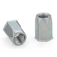 ATLAS AETHHS-M4-2.5ZI Rivet Nut Atlas Rivet Nut, Atlas FM, AETHH, Thin Head Hex Body, Open End, Steel, Thread Size - M4,
