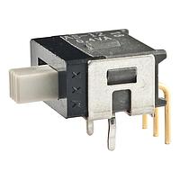 NKK Switches AS12CH サブミニチュアスライド SPDT ON-ON .150' RA ブラケット付き