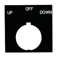 Eaton E34LP51 Jumbo Legend Plate LGD PLT JMB BK 3P HAND OFF AUTO