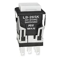 NKK Switches LB26SKW01-5D-JB Pushbutton Switches STD SIZE PUSHBUTTON ILLUMINATED/SNAP-IN
