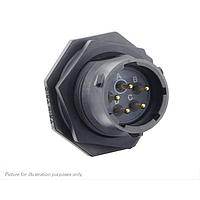 Eaton Souriau-Sunbank UTSX714E5P Receptacles Jam nut receptacle, without backshell, with 5 male solder contacts, IP68/69K in unmated conditions