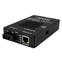 Bộ chuyển đổi phương tiện 100Base-TX RJ-45 sang 100Base-FX, SM SC kèm nguồn -AR Lantronix E-100BTX-FX-06(SM)-AR