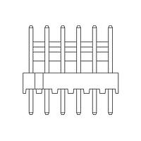 Amphenol Commercial Products G861AB06111T2EU Locking Wafer 2.54mm Pitch STR DIP,1x6Pin,MATTE TIN,NY9T,TAIL=3.4mm,COLOR-BLACK,HF,FRICTION