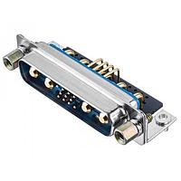 Amphenol Positronic CBDD8W2S4R6000 Mixed Contact D-Sub Connectors D-Sub Female Connector 8P Solder Tail Right Angle 8W2 Zinc Shell