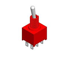 Công tắc gạt kín công tắc gạt DPDT on-on đầu hàn Dailywell 1AD1T1B1M1RES