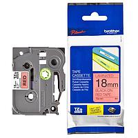 BROTHER HZe-S441 标签机色带 (18mm,Black on Red)