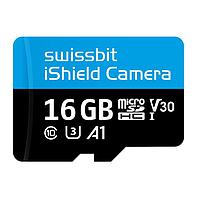 Thẻ MicroSD Thẻ microSD bảo mật, PS-66u iShield Camera, 16 GB, Flash 3D PSLC, -40C đến +85C Swissbit SFSD016GN1PT1TB-I-5E-06P-SW3