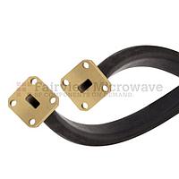 Fairview SMW28TF005-24 WR-28 Twistable Flexible Waveguide in 24 Inch Using UG-599/U Square Cover Flange With a 26.5 GHz to 40 GHz Frequency Range