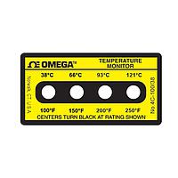 OMEGA 4C-A-100 不可逆四点水平温度标签 (250 °F)