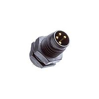 Amphenol LTW 8AP-04PMMS-SF7001 Straight Guided M8 Circular Metric Connector, Plastic, 3A, 04 pins, Male Connector, Male Contact, Hexagonal, Screw Thread, Solder, Receptacle, Front Fastened, IP67 Unmated