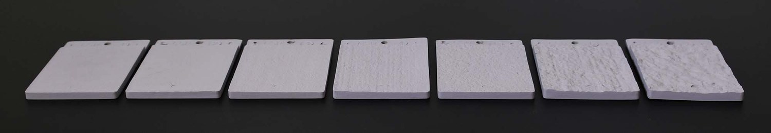 Bộ chip CSP ICRI từ 1 đến 10 dùng để so sánh độ nhám bề mặt bê tông