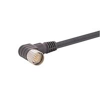 Cáp Cảm Biến / Cáp Bộ Chuyển Động M23 Đầu Đơn Đúc Bao Bọc, 17 chân, đực góc, PVC đen, 5.0m HARTING 21373400F73050