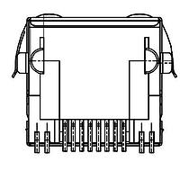 Adam Tech MTJ-88ARX1-FSM-SMT-PG-LH Modular RJ45 MODULAR JACK, SHIELDED, PNL