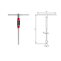 Yato YT-1567 T-type adapter with rotary handle 1/2"