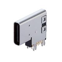 USB Type C Type C, 2.0, Góc phải, Mạ vàng 3u, Lỗ xuyên, 14 chân Same Sky (formerly CUI Devices) UJ20-C-R-G-TH-3-P14