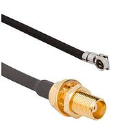 Bộ Cáp RF AMC4 Đầu Cắm Góc Vuông đến MMCX St Jk Bhd 1.13 mm 50 Ohm 300 mm (11.8 Inches) Amphenol RF 095-900-558-300