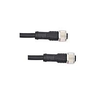 Amphenol LTW M12B05FL-12BFL-SD005 Sensor Cables / Actuator Cables M12 Circular Metric Connector, B Code, Metal, 4A, 05 pins, Female Connector, Female Contact, Straight-to-Straight, Screw Thread, Overmolded Double Ended, Length 5000mm, IP68 / IP69K