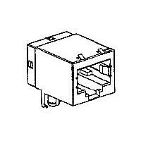 Đầu nối mô-đun / Đầu nối Ethernet 8P R/A, CAT5, SHLD MJ, PC GND AMP Connectors - TE Connectivity 1888376-1