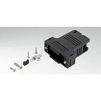 Amphenol CONEC 165X13559X Strain Relief Backshell 50P PLASTIC HOOD W/ SIDE CABLE EXIT