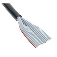 3M Electronic Solutions Division 3759/15-100 ラウンドジャケット付きフラットケーブル .050" 15芯 RNDジャケット付き ブラック 28AWG より線