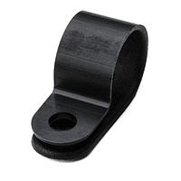 HellermannTyton 211-60078 Cable Mounts P-Clamp, 0.39" Wide, 0.49'' Max Bundle Dia, 0.17'' Mounting Hole Dia, PA66HS Black, 1000/pkg