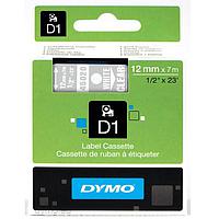 DYMO 63020708 Labelmanager D1 White/Clear Tape (12mm x 7m)