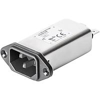 Schaffner FN9255MR-2-06 Inlets IEC Inlet HP Filter 250VAC, 2-stage, 2A, R, Rear mount, Faston