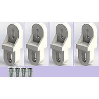 Bud Industries PIX-4117 Mounting Bracket MTG BRKT KIT - 4 BRKT_4 SCRW